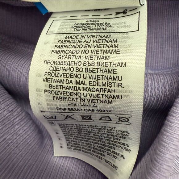 Adidas Adicolor Essentials Magic Lilac Biker Yoga Shorts Tights Short Leggings - Picture 4 of 8